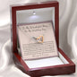 To My Wonderful Mom on my Wedding Day from Daughter interlocking necklace
