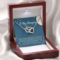 I love You to the Moon & back. To My Amazing Niece interlocking heart necklace gift