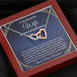 2nd anniversary for wife interlocking heart necklace