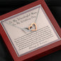 To My Wonderful Mom on my Wedding Day from Daughter interlocking necklace