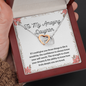 To My Amazing Daughter Christmas Birthday Mother daughter heart necklace gift