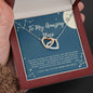 I love You to the Moon & back. To My Amazing Niece interlocking heart necklace gift
