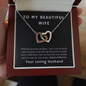 To My Wife Necklace Anniversary Gift For Wife Birthday Gift