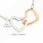 New Mummy Two hearts necklace