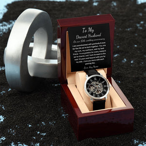 Personalized 10th Anniversary Custom watch gift for husband