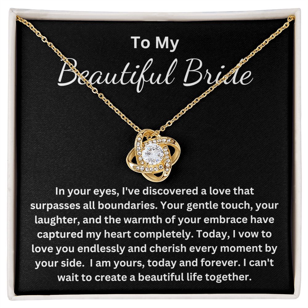 Love Knot To My Bride Gift From Groom, Wedding Day Gift For Bride From Groom