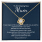 Love knot New Mum necklace gift