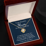 Personalized Mother of the bride Love Knot necklace gift