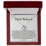 Love Knot Personalized Nikah Mubarak necklace gift