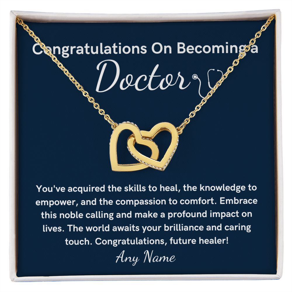 Personalized Future Doctor Graduation heart necklace gifts