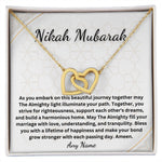 Personalized Nikah Mubarak heat necklace gift
