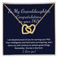 Granddaughter Phd graduation heart necklace gift