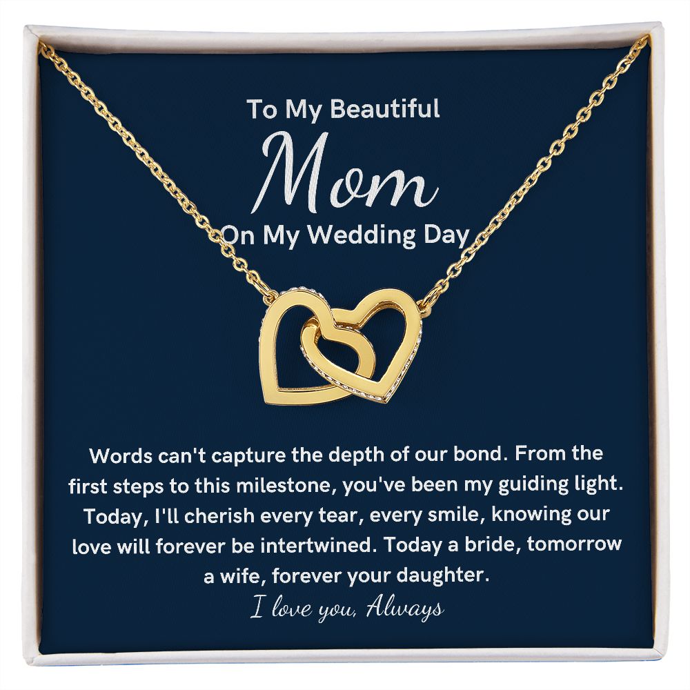 Mother Of The Bride Gift From Daughter heart Necklace