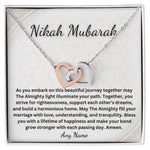 Personalized Nikah Mubarak heat necklace gift