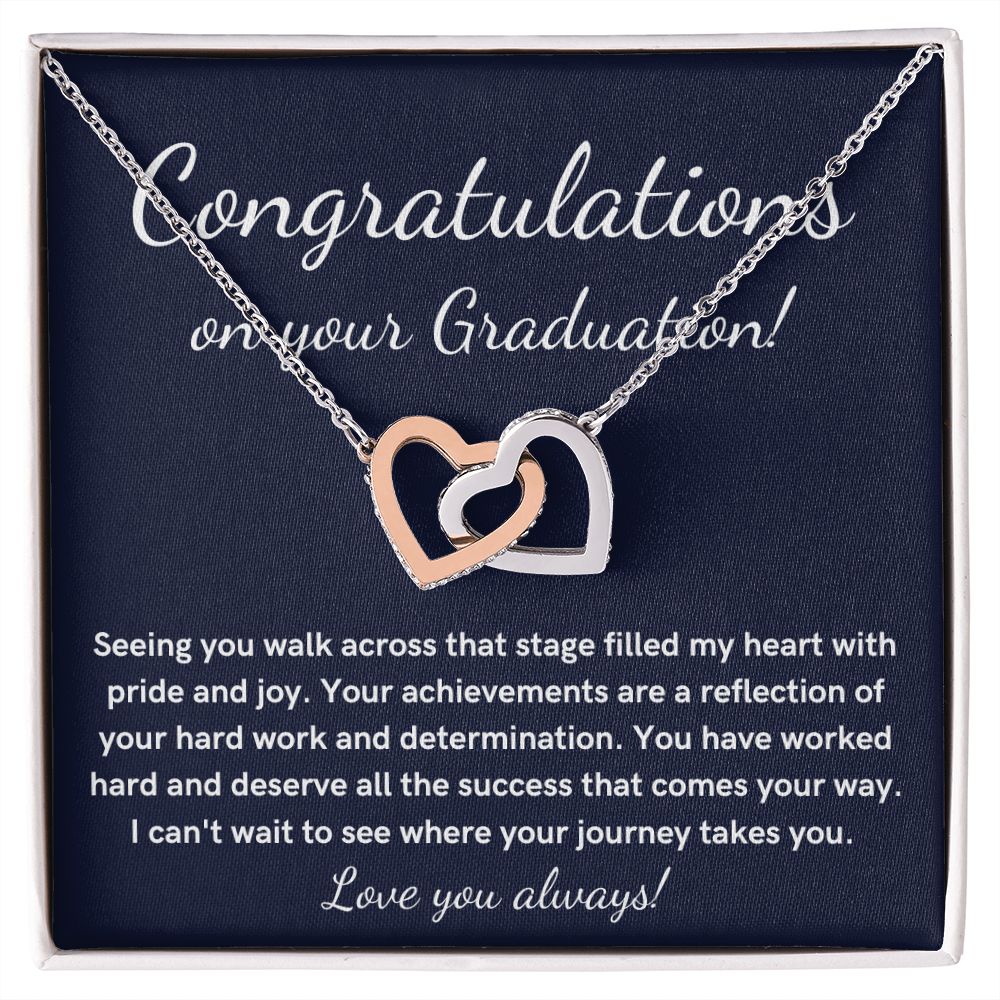Graduation heart necklace for daughter granddaughter