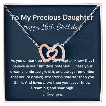 16th Birthday gift for daughter heart necklace gift from Mum Dad