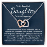 Daughter Pregnancy heart necklace Gift from Mum