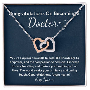 Personalized Future Doctor Graduation heart necklace gifts