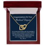 Personalized Medical Doctor Degree Graduation heart necklace gifts