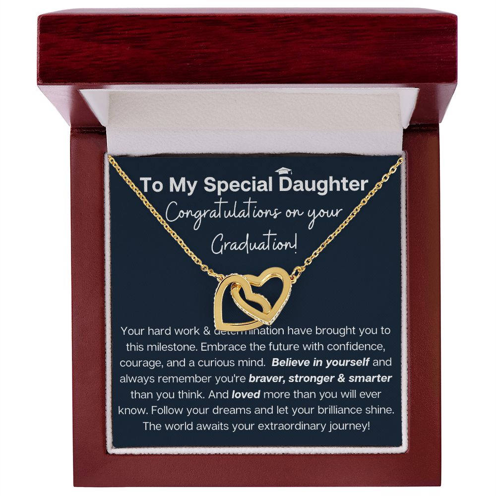 Daughter Graduation heart necklace gift jewelry from Mum Dad