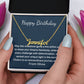 Happy Birthday name necklace gift for her