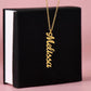 Personalized Vertical Name Necklace gift for her