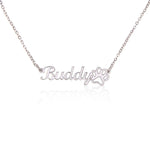 Dog lover name necklace gift