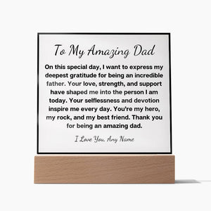 Personalised Acrylic Plaque for dad gift