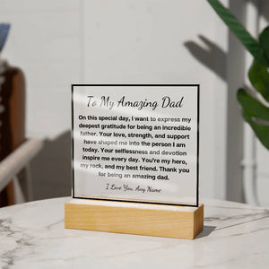 Personalised Acrylic Plaque for dad gift
