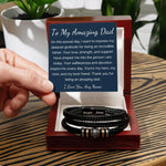 Personalized Dad's "Love You Forever" Bracelet for fathers day, birthday gift