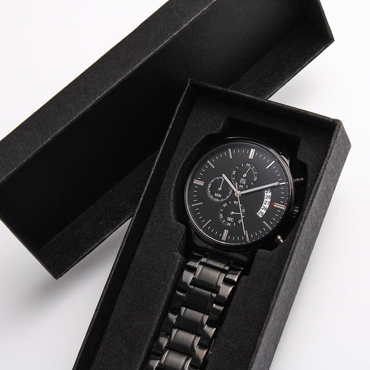 Engraved watch for groom deals
