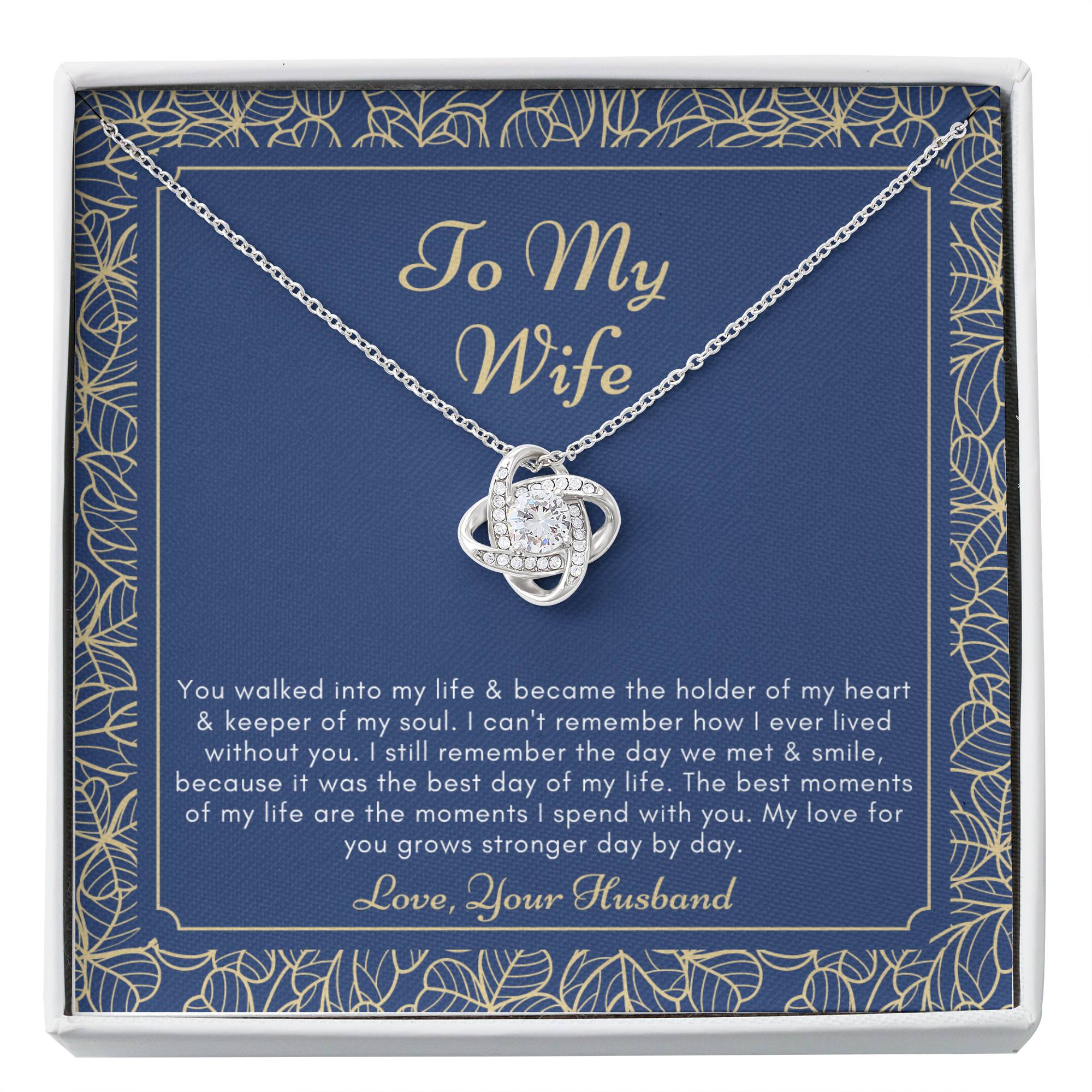 Holder of My heart wife necklace