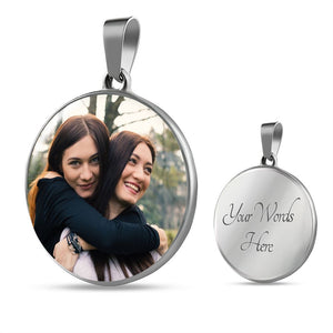 Sisters photo necklace