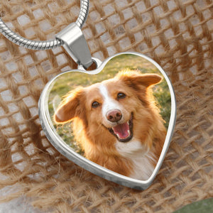 Dog Mom heart Necklace Pet Memorial Necklace,