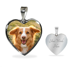 Dog Mom heart Necklace Pet Memorial Necklace,