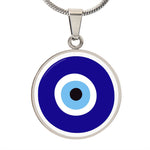 Engraved Evil Eye protection necklace