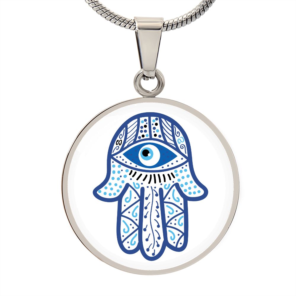 hand evil eye necklace