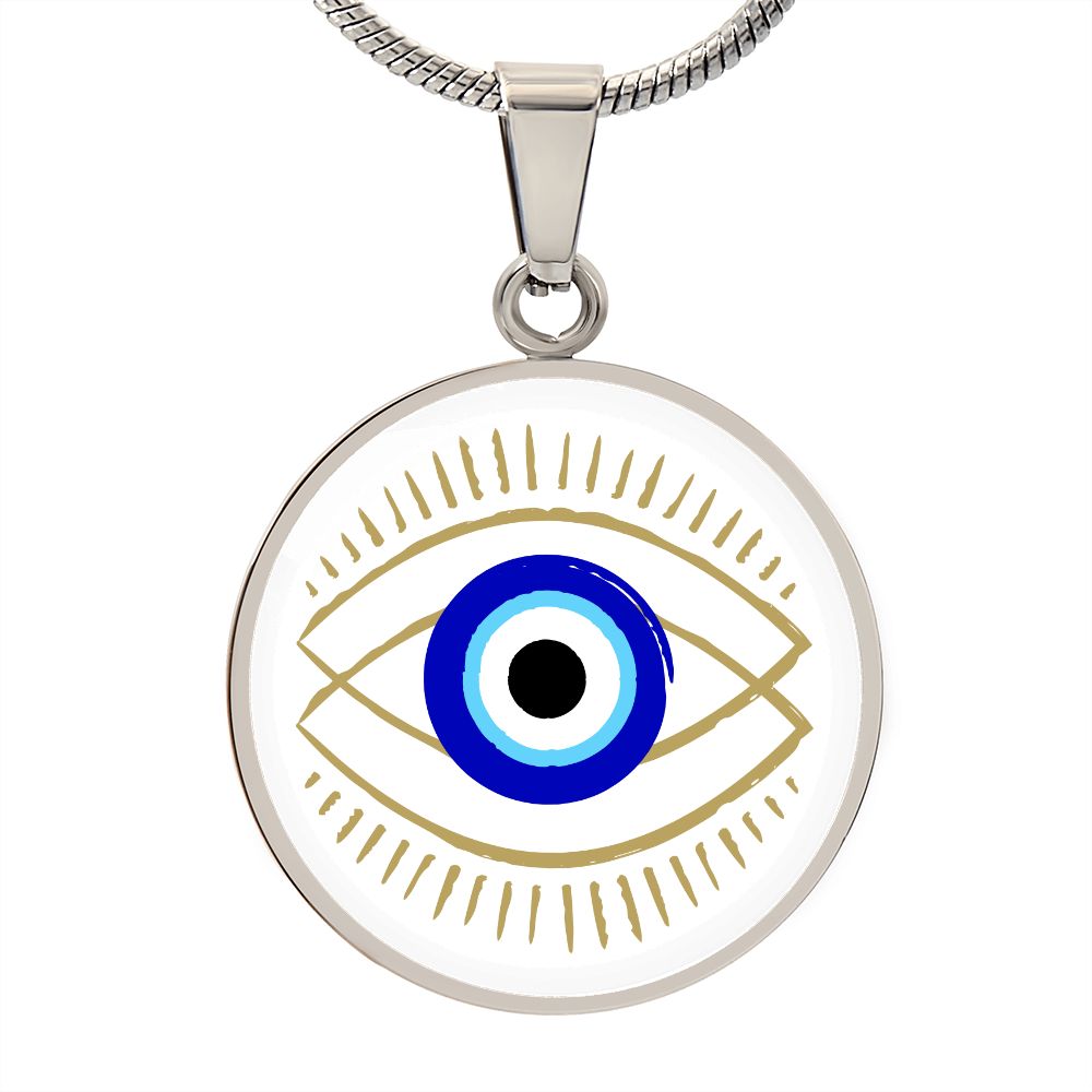 Blue evil eye necklace