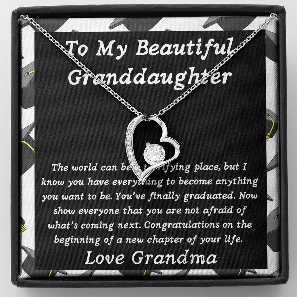 To My Beautiful Granddaughter graduation necklace