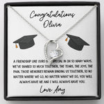 Personalised Graduation Friendship Heart Necklace