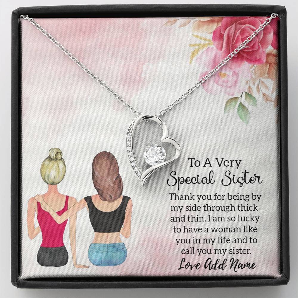Personalised To a Very Special Sister Forever Love Necklace