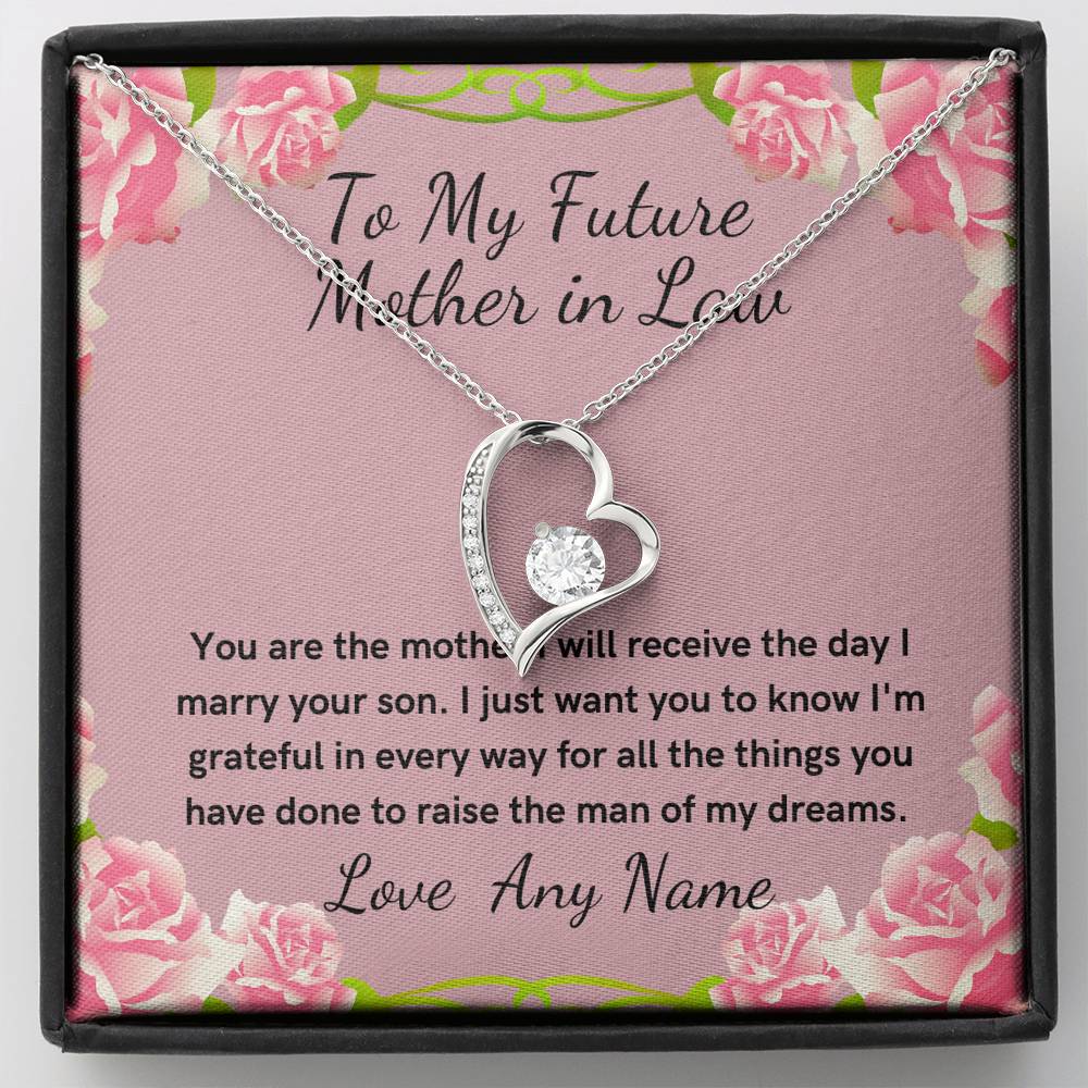 Personalized Forever Love Necklace to my future mother in law