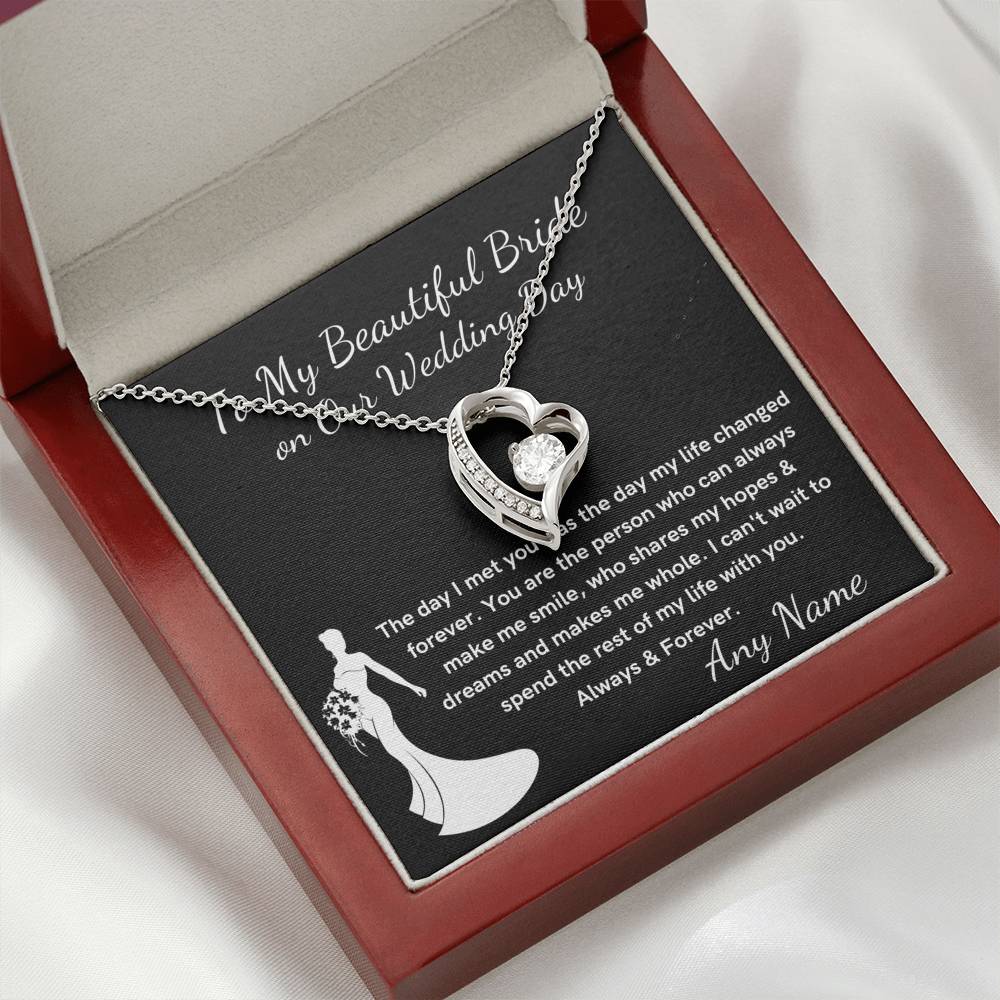 Groom to Bride Forever Love Necklace