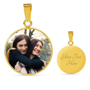 Sisters photo necklace