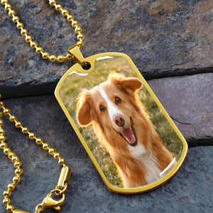 Dog Dad, Dog Tag necklace Pet Memorial Necklace