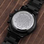 70th Birthday engraved watch for Dad gift