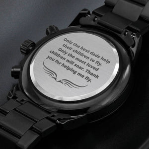 Best Dad quote engraved watch gift