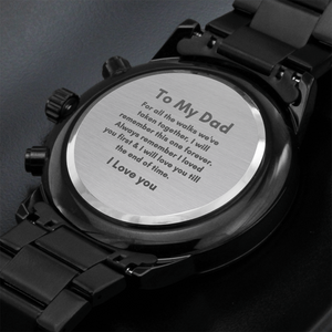 Father of the bride engraved watch wedding day gift