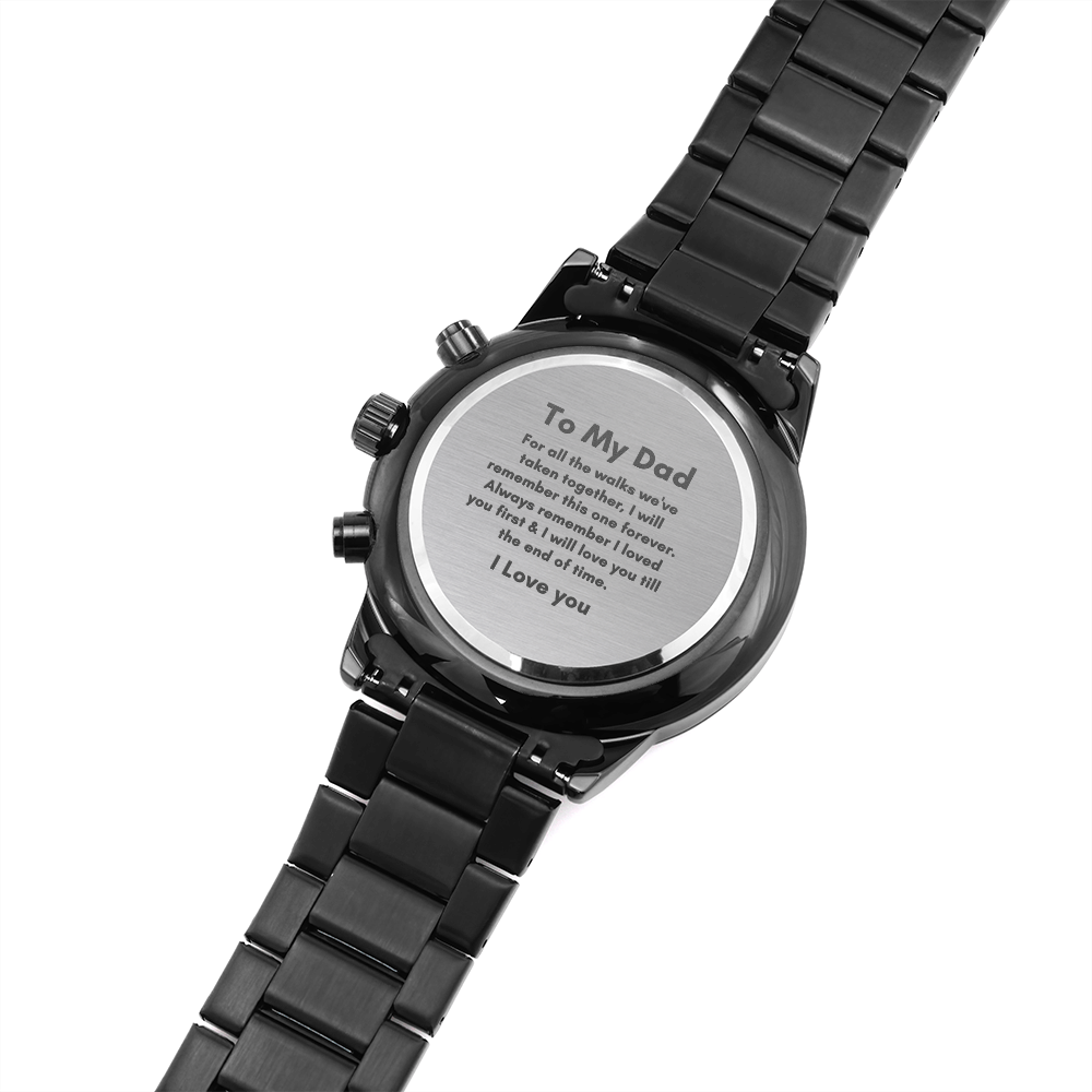 Father of the bride engraved watch wedding day gift