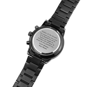 You raised a son, father of the groom wedding day engraved watch gift